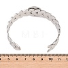 304 Stainless Steel Leaf Cuff Bangle Making STAS-F366-12B-P-2