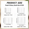 24Pcs 4 Styles Plastic Empty Portable Facial Cream Jar CON-WA0001-18-2
