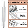 BENECREAT 3Pcs 3 Styles 430 Stainless Steel Clay Rolling Pins AJEW-BC0007-16-4