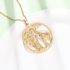 304 Stainless Steel Pendant Cable Chain Necklaces for Men Women NJEW-K308-03D-G-1