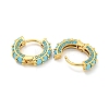 Rack Plating Brass Micro Pave Cubic Zirconia Hoop Earring EJEW-C102-13G-3