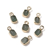 Natural Green Aventurine Rectangle Charms G-Q169-07G-05-1