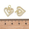 Valentine's Day Brass Micro Pave Clear Cubic Zirconia Pendants KK-K420-02B-G-3