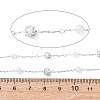 304 Stainless Steel & ABS Plastic Pearl & Polymer Clay Crystal Rhinestone Round Bead Cable Chains CHS-G048-13P-2