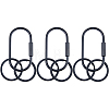 3Pcs Brass Locking Carabiner KEYC-DC00065-1