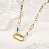 Natural Mixed Stone Nuggets Beaded Chain Necklaces NJEW-JN06508-3