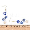 Flower Glass Seed Beaded Dangle Earrings EJEW-MZ00775-01-5