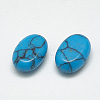 Synthetic Turquoise Cabochons TURQ-S290-36-2