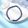 Natural Lapis Lazuli and Pearl Beads Btacelets BJEW-JB10681-01-2