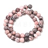 Natural Pink Zebra Jasper Beads Strands G-P231-01-8mm-6