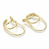 Brass Cuff Earrings EJEW-S201-204G-NF-3