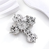 Baroque Style Cross Zinc Alloy Rhinestone Brooches PW-WGBF0CF-01-3