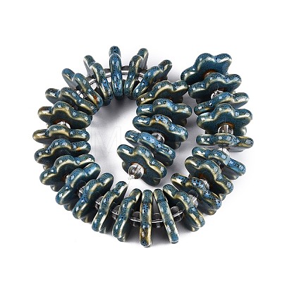 Vintage Handmade Porcelain Beads PORC-Q008-15B-1