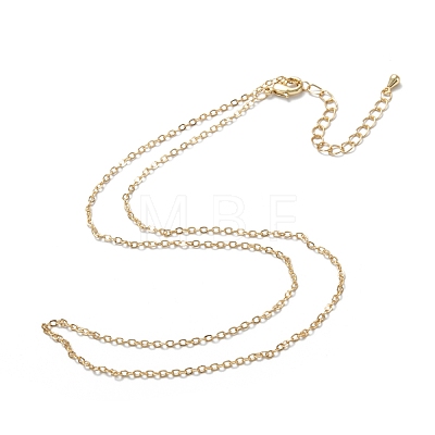 Brass Cable Chain Necklaces NJEW-K123-05G-1