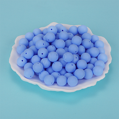 Round Silicone Focal Beads SI-JX0046A-105-1