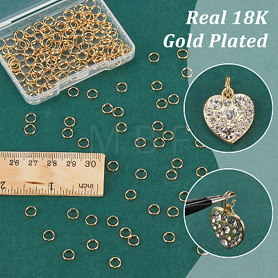 200Pcs Brass Split Rings FIND-UN0016-25B-1