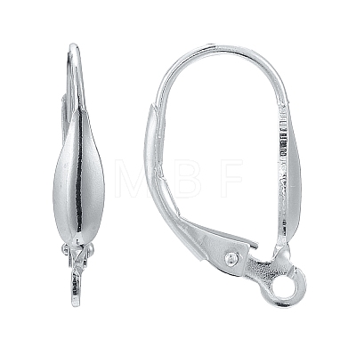Sterling Silver Leverback Hoop Earrings Findings X-STER-A002-236-1