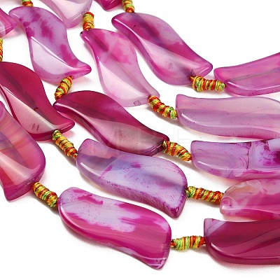 Dyed & Heated Natural Banded Agate Beads Strands GG-CBAB9C6-B04-01-1
