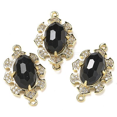 Natural Mixed stone Faceted Oval Connector Charms G-G181-06G-1