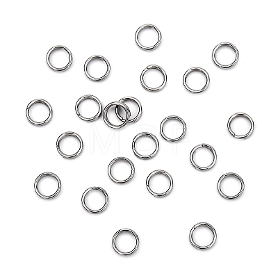 160pcs Jewelry Findings Original Color 304 Stainless Steel Split Rings X-STAS-E010-5x1mm-2-1