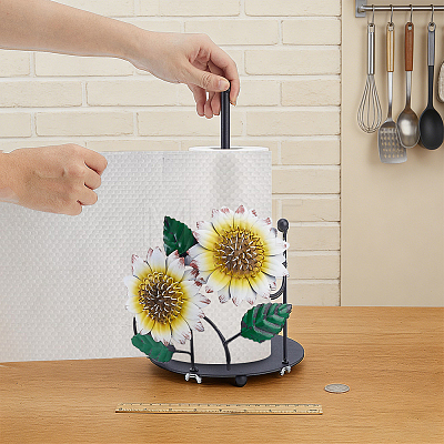 Iron Desktop Tissue Storage Holder AJEW-WH0709-274-1