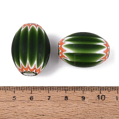 Handmade Millefiori Glass Barrel Beads LA-N002-23D-1