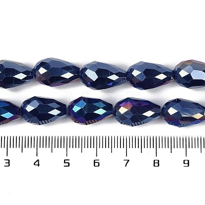 Opaque Solid Color Electroplate Glass Beads Strands LS-EGLA-N013-P6mm-B03-1