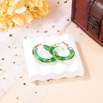 1 Pair 304 Stainless Steel Hoop Earrings EJEW-TA0001-89A-1