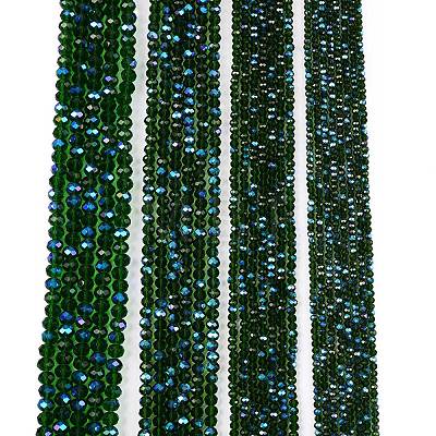 Electroplate Glass Beads Strands EGLA-A044-T4mm-L24-1