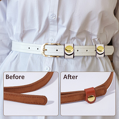 10Pcs 5 Colors PU Leather Belt Fixing Ring Buckle FIND-FH0017-67-1