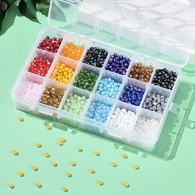 18 Colors Electroplate Glass Beads EGLA-JP0002-03B-4mm-1