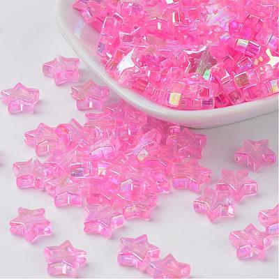 Eco-Friendly Transparent Acrylic Beads PL556-6-1