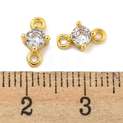 Rack Plating Brass Pave Clear Cubic Zirconia Links KKB-L215-047B-G-1