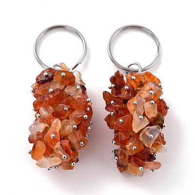 Natural Red Agate Keychain KEYC-C050-01K-RS-1