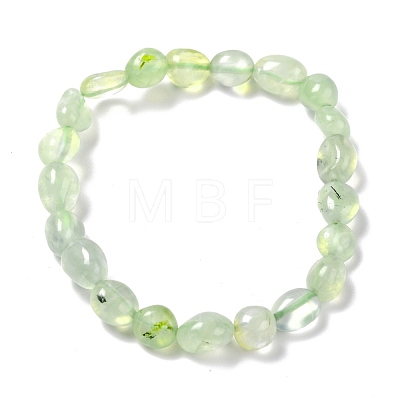 Natural Prehnite Beaded Stretch Bracelets BJEW-F414-02B-08-1