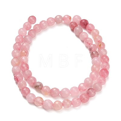 Natural Rose Quartz Dyed Beads Strands G-B046-07-6mm-01-1