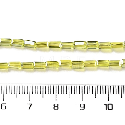 Electroplate Transparent Glass Beads Strands Pearl Luster Plated EGLA-H106-01A-PL05-1