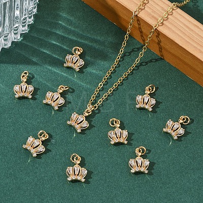SHEGRACE Brass Micro Pave Cubic Zirconia Pendants XGRQ3D355-516G-1