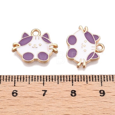 Rack Plating Alloy Enamel Pendants ENAM-N056-346A-1