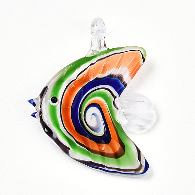 Handmade Lampwork Big Pendants LAMP-T023-06D-1