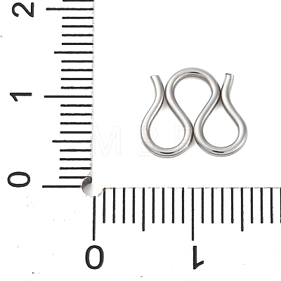 304 Stainless Steel S-Hook Clasps STAS-Z048-06P-01-1