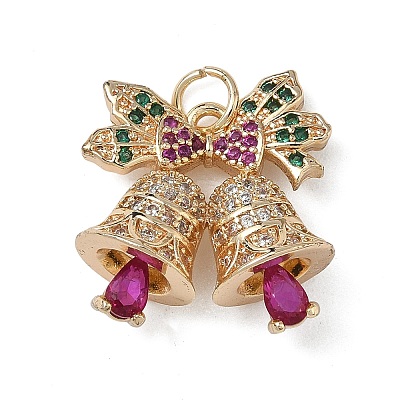 Brass Micro Pave Cubic Zirconia Pendants KK-B162-01-1