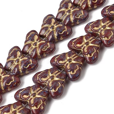 Painted Glass Beads Strands GLAA-Z021-03-1