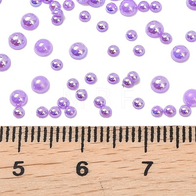 Electroplated Opaque Flat Back Resin Cabochons RESI-XCP0002-45C-1