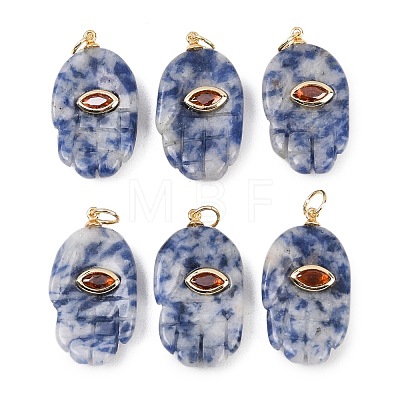 Natural Blue Spot Jasper Pendants G-Z134-05D-1