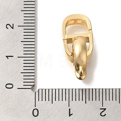 Brass Fold Over Clasps KK-K389-108G-1