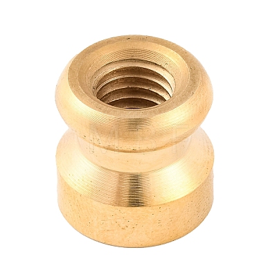 Golden Tone Round Wax Seal Brass Stamp Heads AJEW-S087-02G-02-1