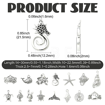15Pcs Tibetan Style Alloy Pendants FIND-CJC0017-89-1