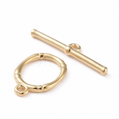 Eco-friendly Brass Toggle Clasps X-KK-D082-16G-1