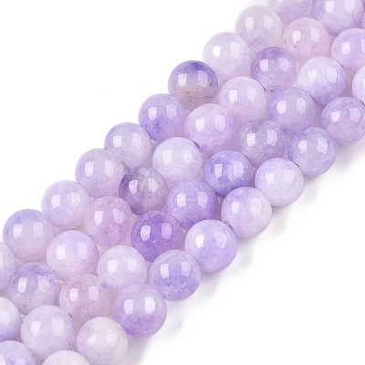 Dyed Natural White Jade Beads Strands G-T138-6mm-210-10-1